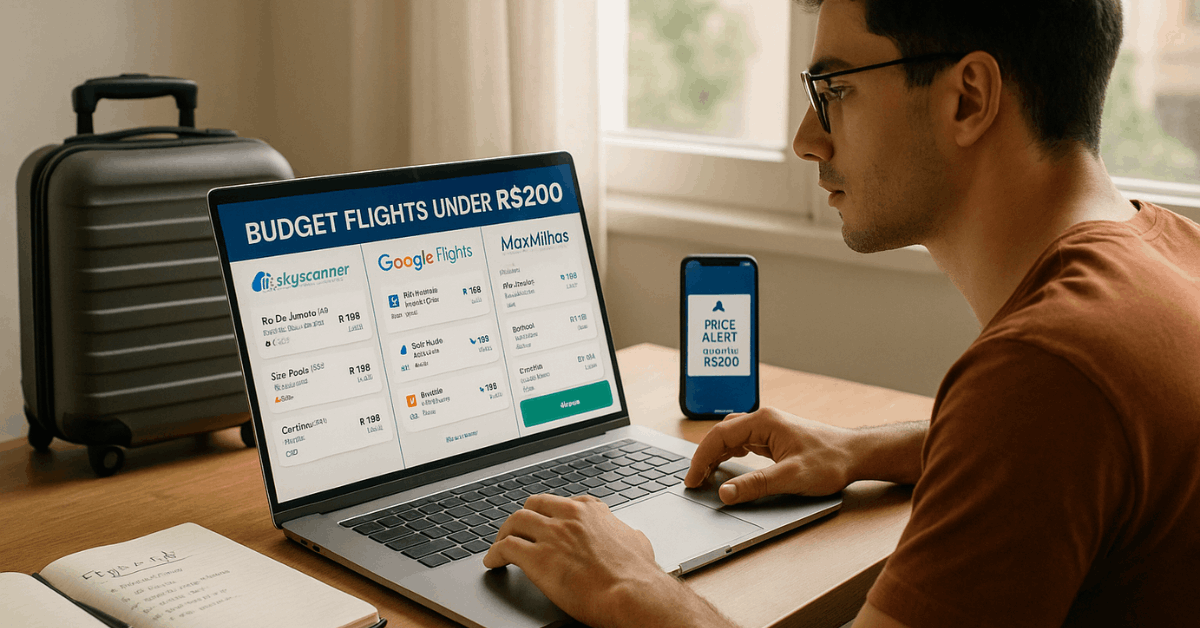 Onde encontrar passagens aéreas por menos de R$200 em 2025